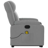 Fauteuil de massage inclinable Gris clair Tissu