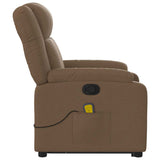 Fauteuil de massage inclinable Marron Tissu