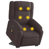 Fauteuil inclinable de massage Marron foncé Tissu