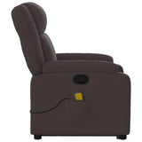 Fauteuil inclinable de massage Marron foncé Tissu