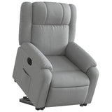 Fauteuil inclinable électrique gris clair tissu