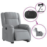 Fauteuil inclinable électrique gris clair tissu