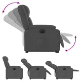 Fauteuil inclinable électrique gris foncé tissu