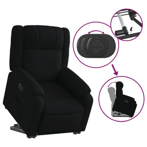 Fauteuil inclinable électrique noir tissu