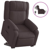 Fauteuil inclinable électrique marron foncé tissu