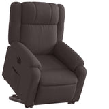 Fauteuil inclinable électrique marron foncé tissu