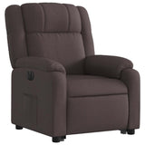 Fauteuil inclinable électrique marron foncé tissu