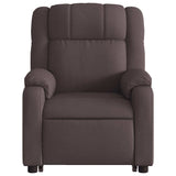 Fauteuil inclinable électrique marron foncé tissu