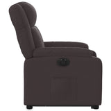 Fauteuil inclinable électrique marron foncé tissu