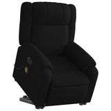 Fauteuil inclinable de massage électrique Noir Tissu