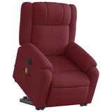 Fauteuil inclinable de massage électrique Rouge bordeaux Tissu
