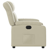 Fauteuil inclinable électrique Crème Similicuir