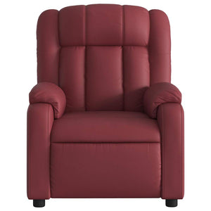 Fauteuil inclinable électrique Rouge bordeaux Similicuir