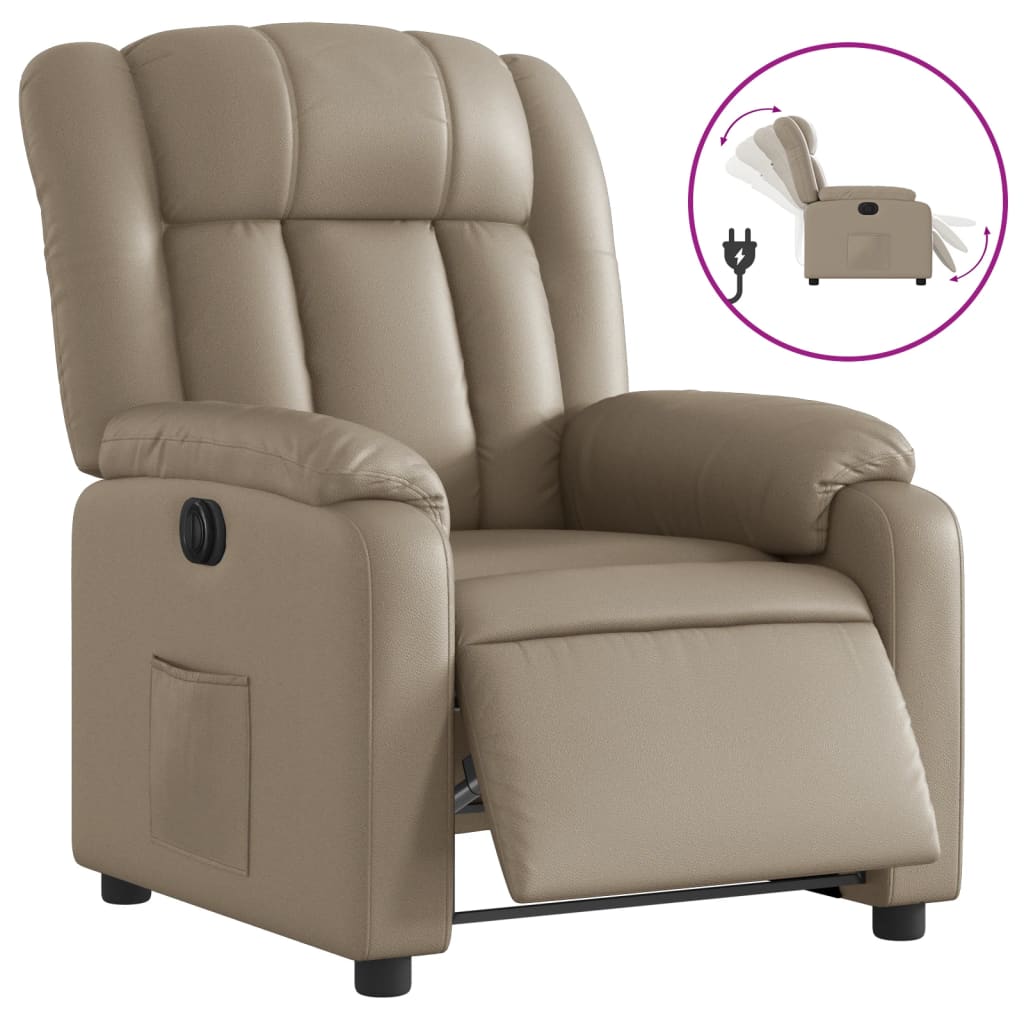 Fauteuil inclinable électrique Cappuccino Similicuir