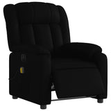 Fauteuil de massage inclinable électrique noir similicuir