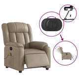 Fauteuil de massage inclinable électrique cappuccino similicuir