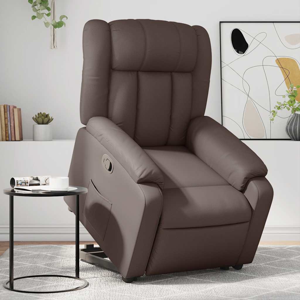 Fauteuil inclinable marron similicuir