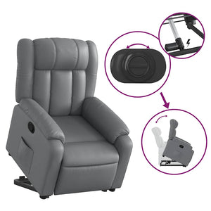 Fauteuil inclinable Gris Similicuir