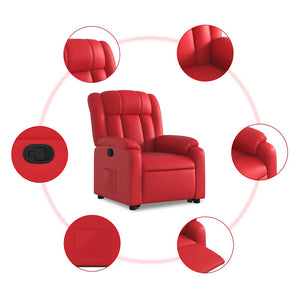 Fauteuil inclinable Rouge Similicuir