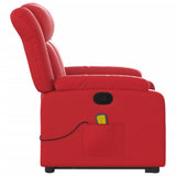 Fauteuil inclinable de massage Rouge Similicuir