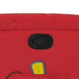 Fauteuil inclinable de massage Rouge Similicuir