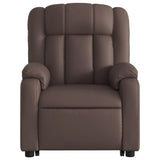 Fauteuil inclinable électrique marron similicuir