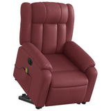 Fauteuil inclinable de massage électrique rouge bordeaux