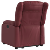 Fauteuil inclinable de massage électrique rouge bordeaux