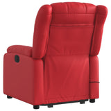 Fauteuil inclinable de massage électrique rouge similicuir