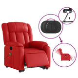 Fauteuil inclinable de massage électrique rouge similicuir