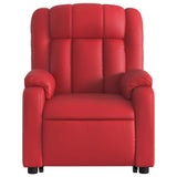 Fauteuil inclinable de massage électrique rouge similicuir