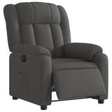 Fauteuil inclinable électrique Gris foncé Tissu