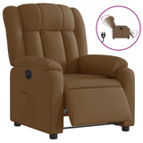 Fauteuil inclinable électrique Marron Tissu