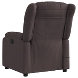 Fauteuil de massage inclinable électrique Marron foncé Tissu