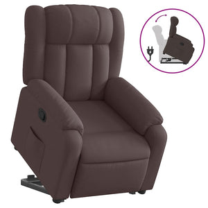 Fauteuil inclinable marron foncé tissu