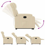 Fauteuil inclinable Crème Tissu