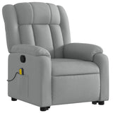 Fauteuil de massage inclinable Gris clair Tissu