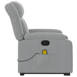 Fauteuil de massage inclinable Gris clair Tissu