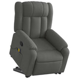 Fauteuil de massage inclinable Gris foncé Tissu