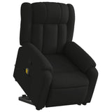 Fauteuil de massage inclinable Noir Tissu