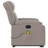 Fauteuil inclinable de massage Taupe Tissu