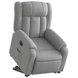 Fauteuil inclinable électrique gris clair tissu