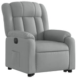 Fauteuil inclinable électrique gris clair tissu