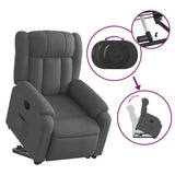 Fauteuil inclinable électrique gris foncé tissu