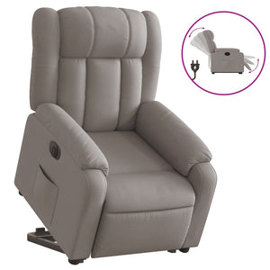 Fauteuil inclinable électrique taupe tissu