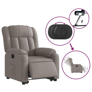 Fauteuil inclinable électrique taupe tissu