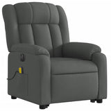 Fauteuil inclinable de massage électrique Gris foncé Tissu