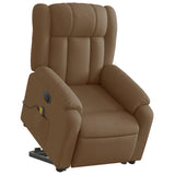 Fauteuil inclinable de massage électrique Marron Tissu