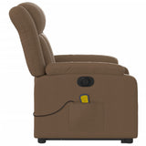 Fauteuil inclinable de massage électrique Marron Tissu