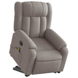 Fauteuil inclinable de massage électrique Taupe Tissu